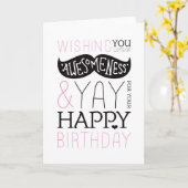 De gelukkige kaart van de de prettypografie van de (Gele Bloem)