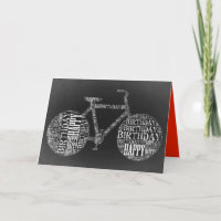 De gelukkige Kaart van de Fiets van de Typografie