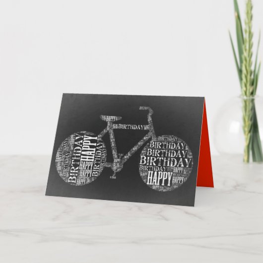 De gelukkige Kaart van de Fiets van de Typografie (Voorkant)