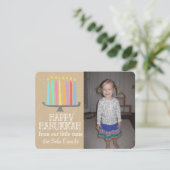 De gelukkige Kaart van de Foto Menorah van de (Staand voorkant)