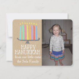 De gelukkige Kaart van de Foto Menorah van de