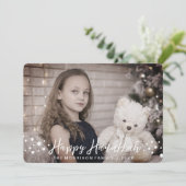 De gelukkige Kaart van de Foto van de Chanoeka (Staand voorkant)