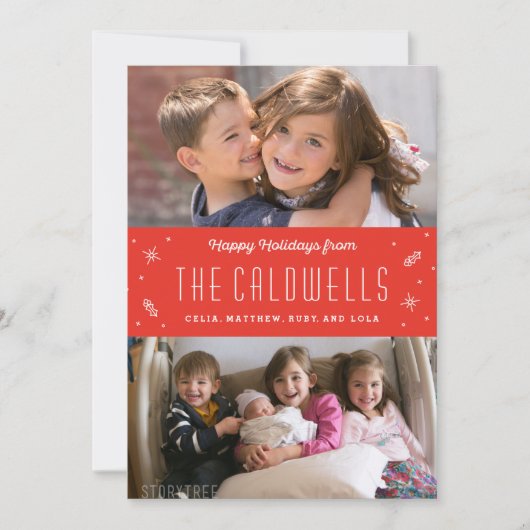 De gelukkige Kaart van de Foto van de Vakantie van (Voorkant)