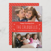 De gelukkige Kaart van de Foto van de Vakantie van (Voorkant / Achterkant)