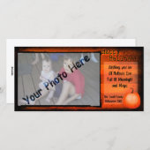 De gelukkige Kaart van de Foto van Halloween (Voorkant / Achterkant)