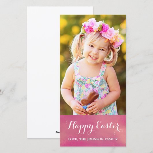 De gelukkige Kaart van de Foto van Pasen Verticale (Voorkant / Achterkant)