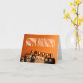 De gelukkige Kaart van de Gitaar van de Verjaardag (Gele Bloem)