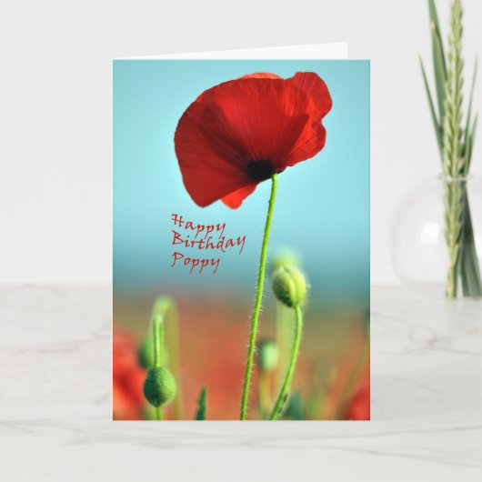 De gelukkige Kaart van de Groeten van de Papaver (Voorkant)