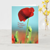 De gelukkige Kaart van de Groeten van de Papaver (Gele Bloem)