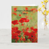 De gelukkige Kaart van de Groeten van de Papaver (Gele Bloem)