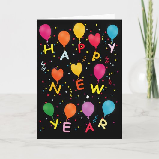 De gelukkige Kaart van de Groeten van Nieuwjaren (Voorkant)