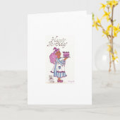 De gelukkige Kaart van de Heks van de Verjaardag (Gele Bloem)