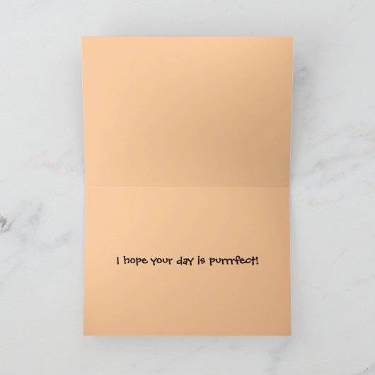 De gelukkige Kaart van de Kat van de Gestreepte (Binnen)