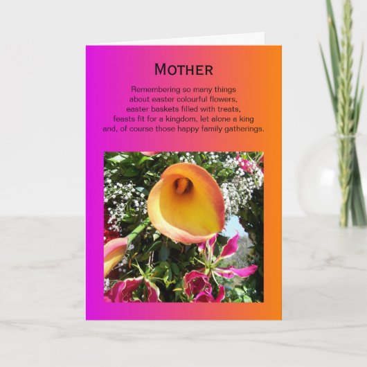 De gelukkige Kaart van de Moeder van Pasen - (Voorkant)