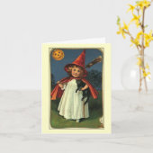 De gelukkige Kaart van de Nota van Halloween (Gele Bloem)