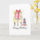 De gelukkige Kaart van de Nota van het Kuiken van (Gele Bloem)