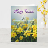 De gelukkige kaart van de Pascha met Jodenster, (Gele Bloem)