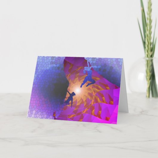 De gelukkige kaart van de rotsklimmers van de (Voorkant)