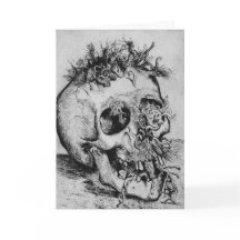 De gelukkige Kaart van de Schedel van Halloween