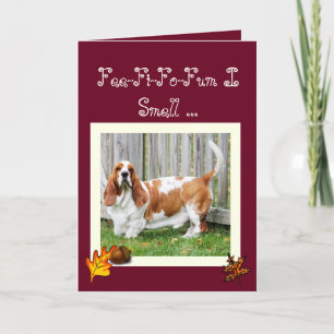 De gelukkige Kaart van de Thanksgiving w/Basset,
