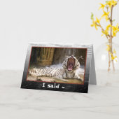 De gelukkige Kaart van de Tijger van de Verjaardag (Gele Bloem)