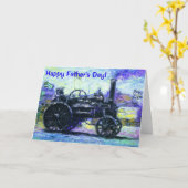 De gelukkige kaart van de Vaderdag met een Traceur (Gele Bloem)