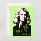 De gelukkige Kaart van de Vakantie Newtonmas (Voorkant / Achterkant)