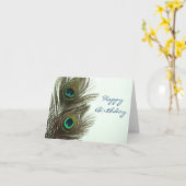 De gelukkige Kaart van de Veer van de Pauw van de (Gele Bloem)