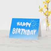 De gelukkige Kaart van de Verjaardag - blauwe (Gele Bloem)