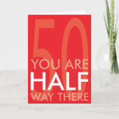 De gelukkige Kaart van de Verjaardag van de Halve (Voorkant)