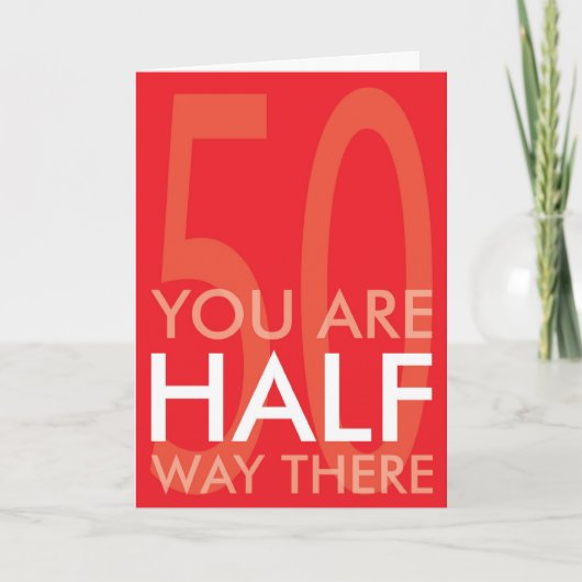 De gelukkige Kaart van de Verjaardag van de Halve (Voorkant)