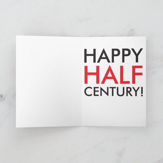 De gelukkige Kaart van de Verjaardag van de Halve (Binnen)