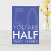 De gelukkige Kaart van de Verjaardag van de Halve (Gele Bloem)