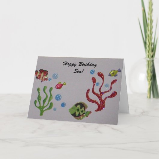 De gelukkige kaart van de Verjaardag voor de Zoon! (Voorkant)