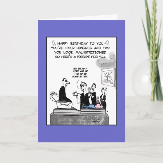 De gelukkige kaart van de verjaardagsvampier (Voorkant)