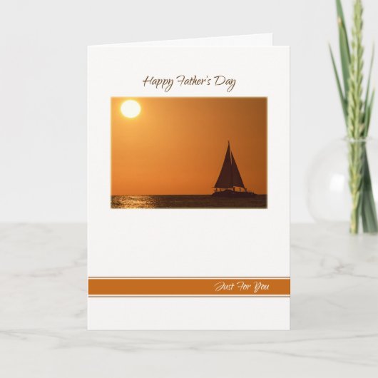De gelukkige Kaart van de Zeilboot van Vaderdag (Voorkant)