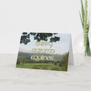 De gelukkige Kaart van Equinox van de Herfst