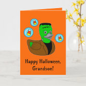 De gelukkige Kaart van Frankenstein Duckie van de (Gele Bloem)