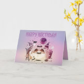 De gelukkige kaart van Frankie van de Verjaardag (Gele Bloem)