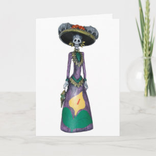De gelukkige Kaart van Halloween Catrina