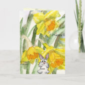 De gelukkige Kaart van het Konijn van de Gele (Achterkant)