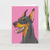 De gelukkige Kaart van het Mamma van Doberman van (Voorkant)