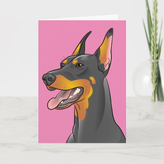 De gelukkige Kaart van het Mamma van Doberman van (Voorkant)