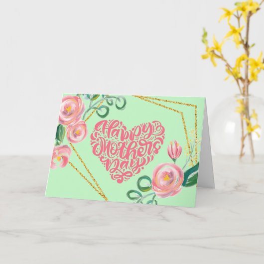 De gelukkige Kaart van het Moederdag (Gele Bloem)