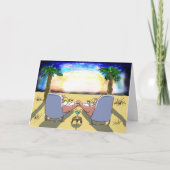 De gelukkige Kaart van het Paar van de Flamingo (Voorkant)