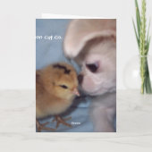 De gelukkige Kaart van het Puppy van Pasen (Achterkant)