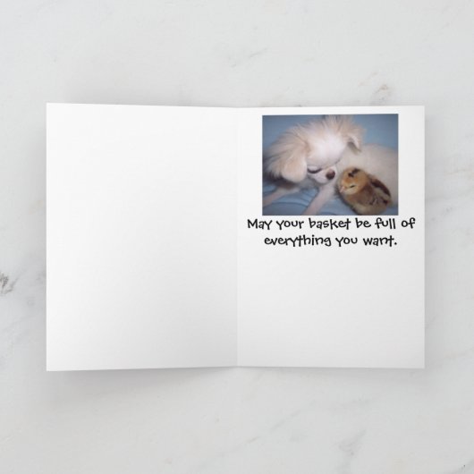 De gelukkige Kaart van het Puppy van Pasen (Binnen)