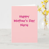 De gelukkige kaart van Nana van het Moederdag (Gele Bloem)