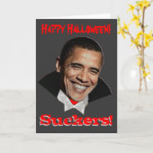 De gelukkige Kaart van Obama Halloween van de (Gele Bloem)