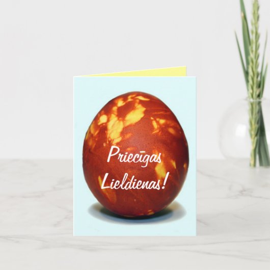 De gelukkige Kaart van Pasen in Let (Voorkant)